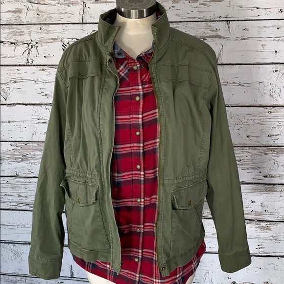 croft & barrow Jackets & Blazers - Craft & Barrow army green zip up jacket